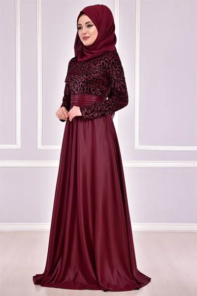 Princess Evening Gown Burgundy — Export Series 40 — Women's Fashion, Evening Gowns, Modest Wear & Hajj Clothing | COIDET & ATC