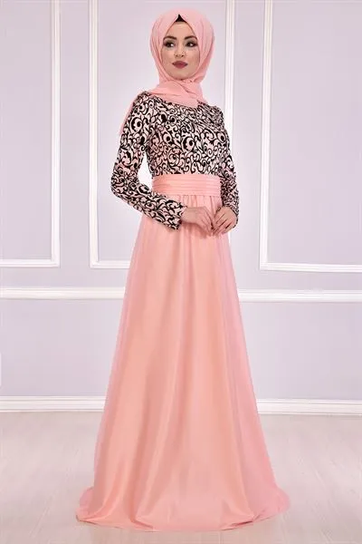 Princess Evening Gown Powder Pink — Export Series 27 — Women's Fashion, Evening Gowns, Modest Wear & Hajj Clothing | COIDET & ATC