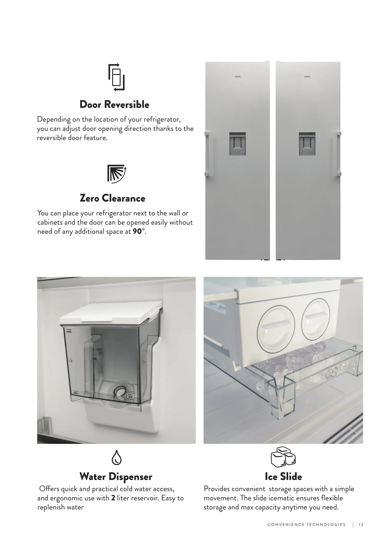 No-Frost Double Door Export Refrigerator (Tropical Climate) Model 176 — Major Appliances, Refrigeration & Consumer Electronics | COIDET & ATC