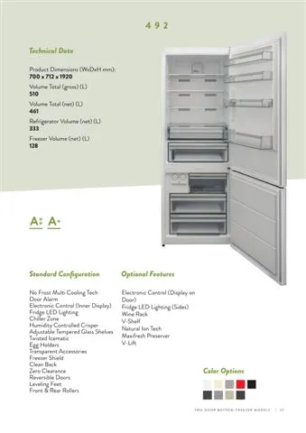 No-Frost Double Door Export Refrigerator (Tropical Climate) Model 164 — Major Appliances, Refrigeration & Consumer Electronics | COIDET & ATC