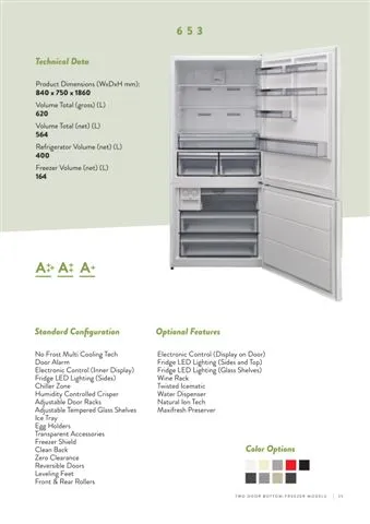 No-Frost Double Door Export Refrigerator (Tropical Climate) Model 30 — Major Appliances, Refrigeration & Consumer Electronics | COIDET & ATC