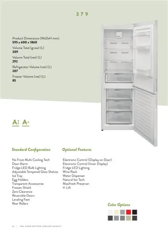 No-Frost Double Door Export Refrigerator (Tropical Climate) Model 134 — Major Appliances, Refrigeration & Consumer Electronics | COIDET & ATC
