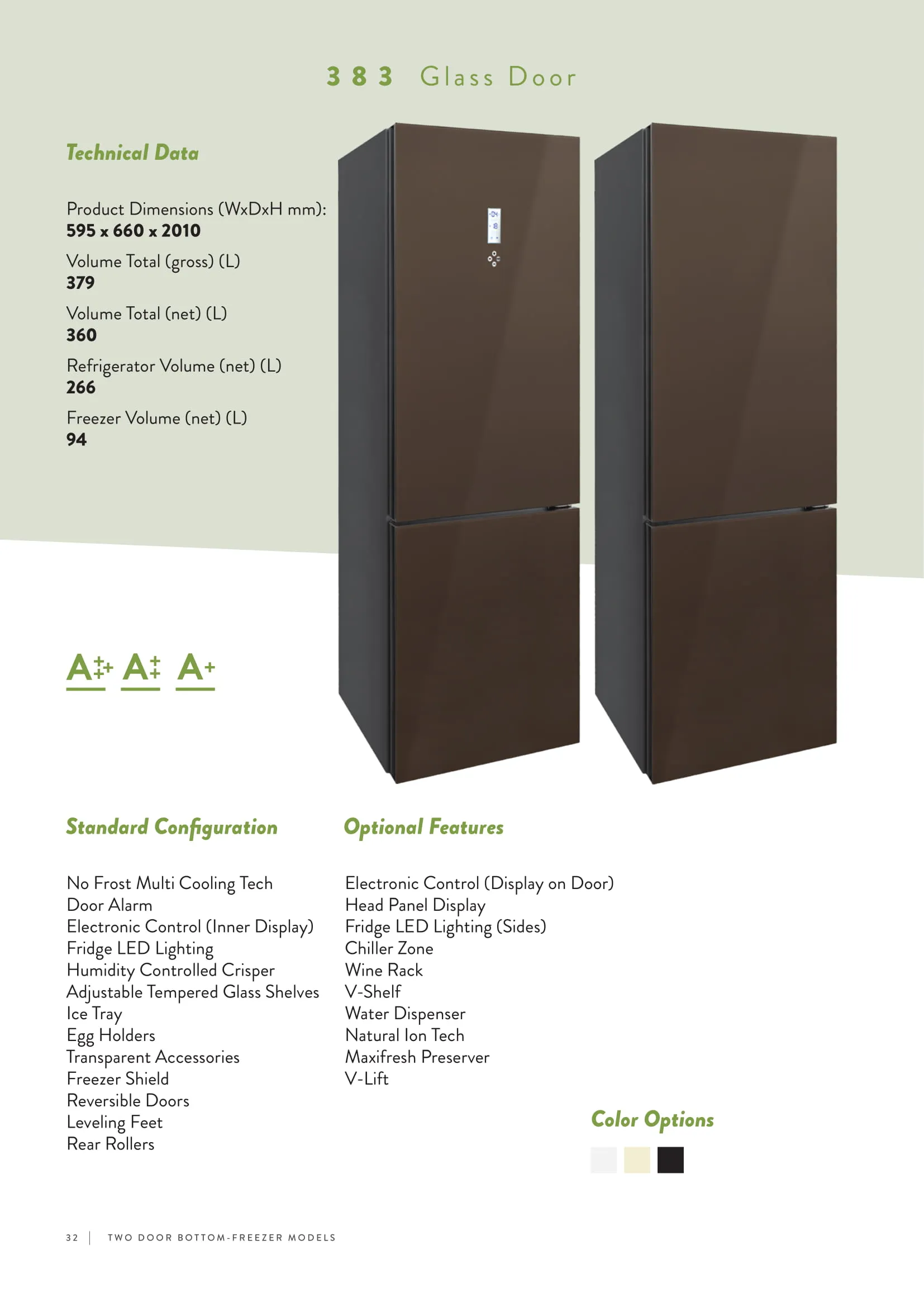 No-Frost Double Door Export Refrigerator (Tropical Climate) Model 25 — Major Appliances, Refrigeration & Consumer Electronics | COIDET & ATC