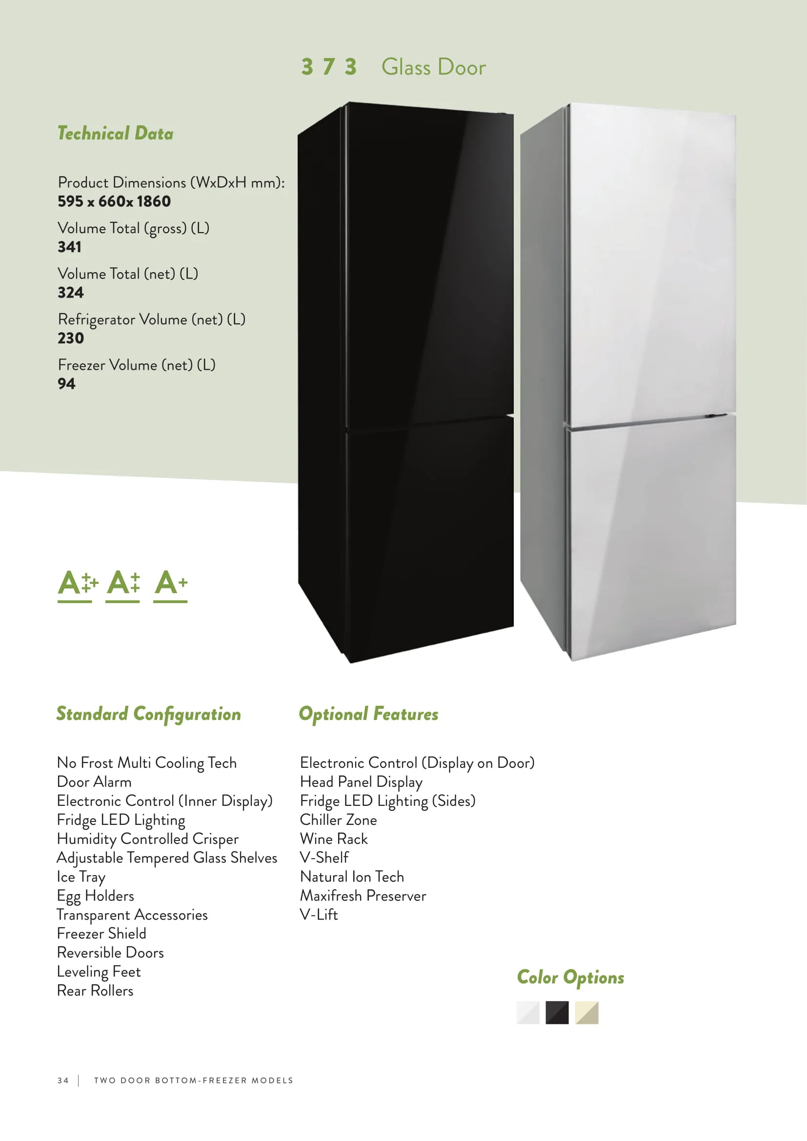 No-Frost Double Door Export Refrigerator (Tropical Climate) Model 85 — Major Appliances, Refrigeration & Consumer Electronics | COIDET & ATC