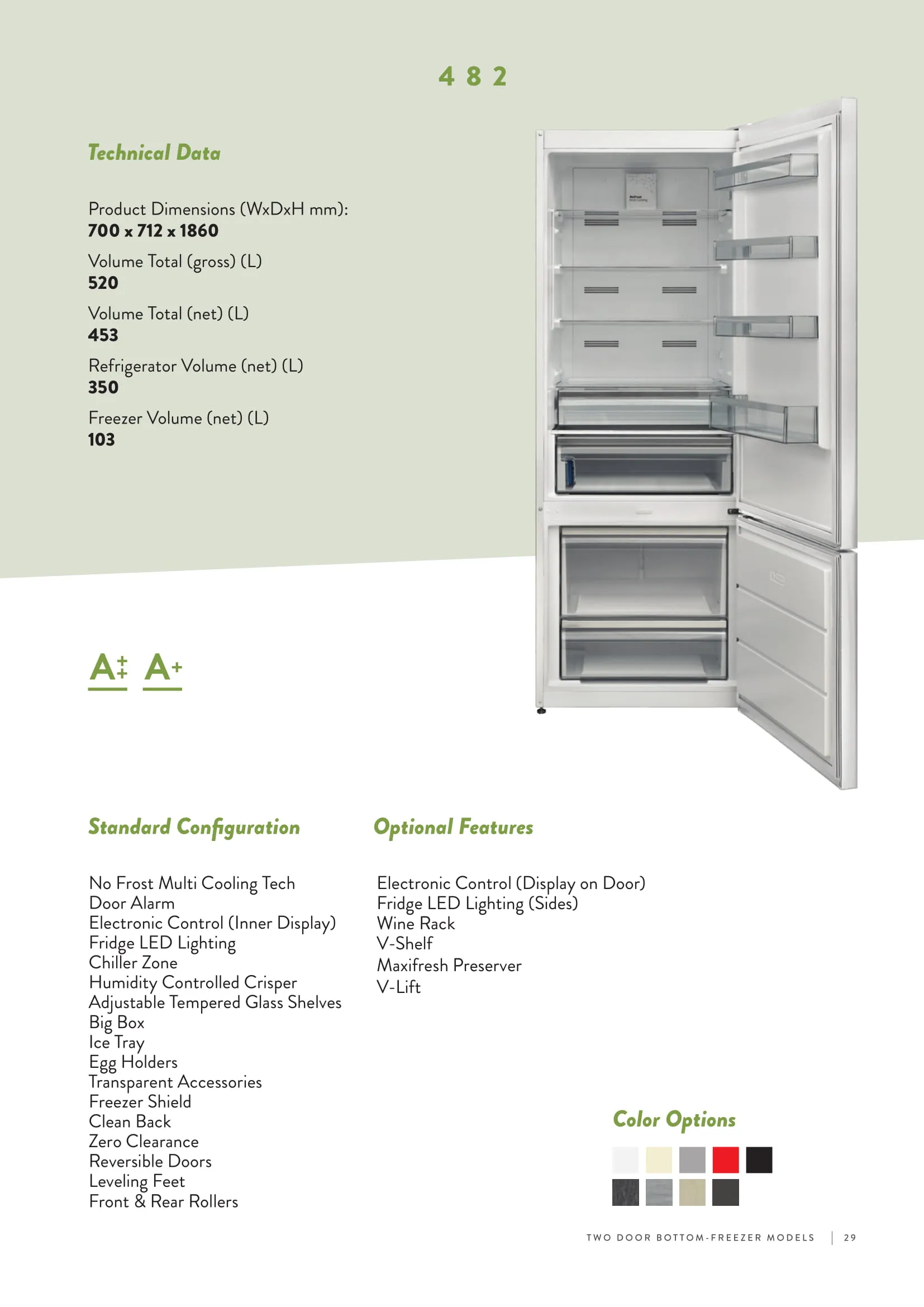 No-Frost Double Door Export Refrigerator (Tropical Climate) Model 14 — Major Appliances, Refrigeration & Consumer Electronics | COIDET & ATC