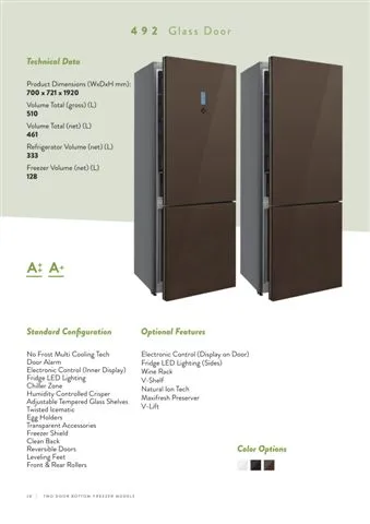 No-Frost Double Door Export Refrigerator (Tropical Climate) Model 177 — Major Appliances, Refrigeration & Consumer Electronics | COIDET & ATC