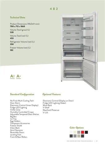 No-Frost Double Door Export Refrigerator (Tropical Climate) Model 125 — Major Appliances, Refrigeration & Consumer Electronics | COIDET & ATC