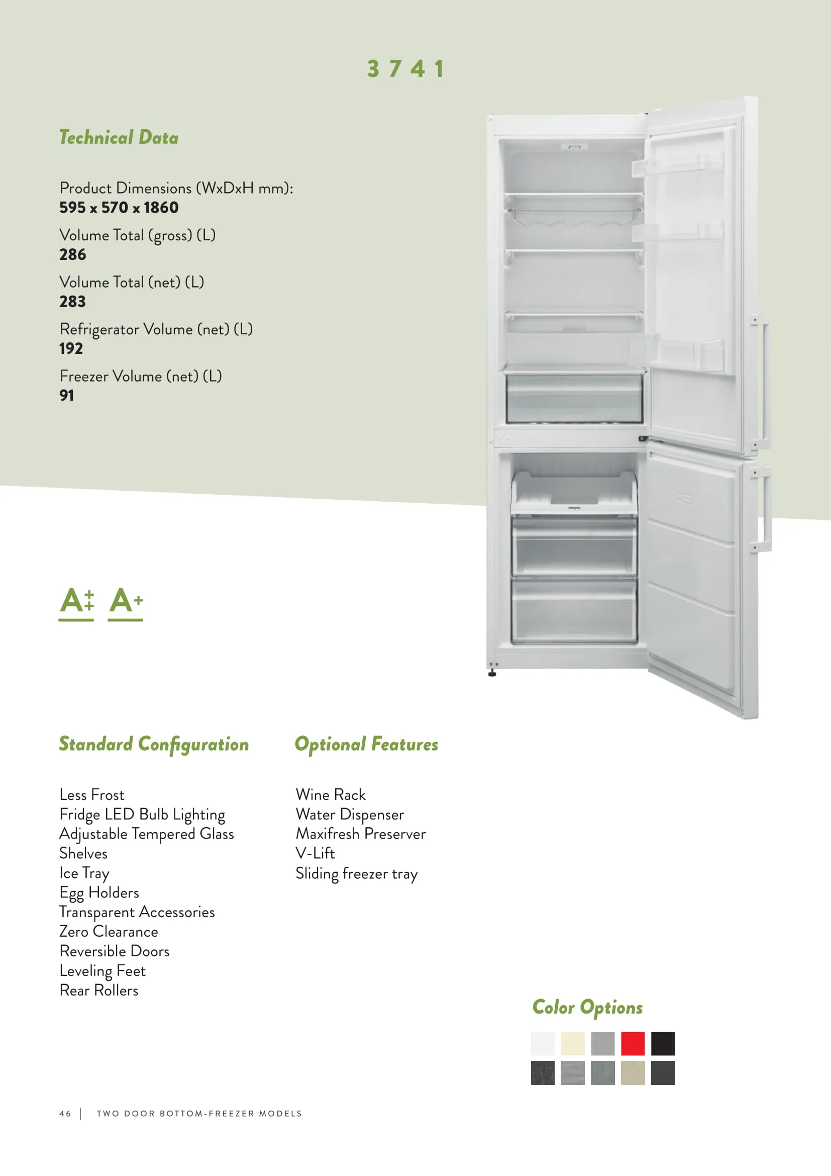 No-Frost Double Door Export Refrigerator (Tropical Climate) Model 16 — Major Appliances, Refrigeration & Consumer Electronics | COIDET & ATC