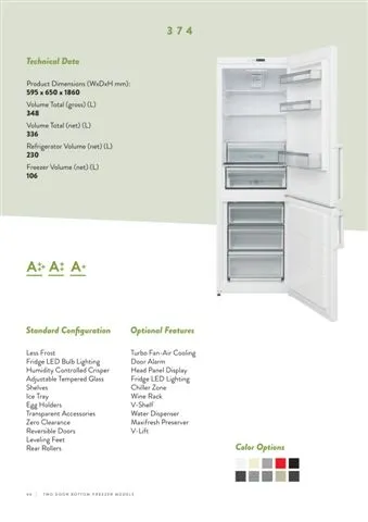 No-Frost Double Door Export Refrigerator (Tropical Climate) Model 43 — Major Appliances, Refrigeration & Consumer Electronics | COIDET & ATC