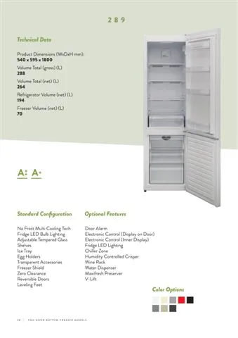 No-Frost Double Door Export Refrigerator (Tropical Climate) Model 82 — Major Appliances, Refrigeration & Consumer Electronics | COIDET & ATC