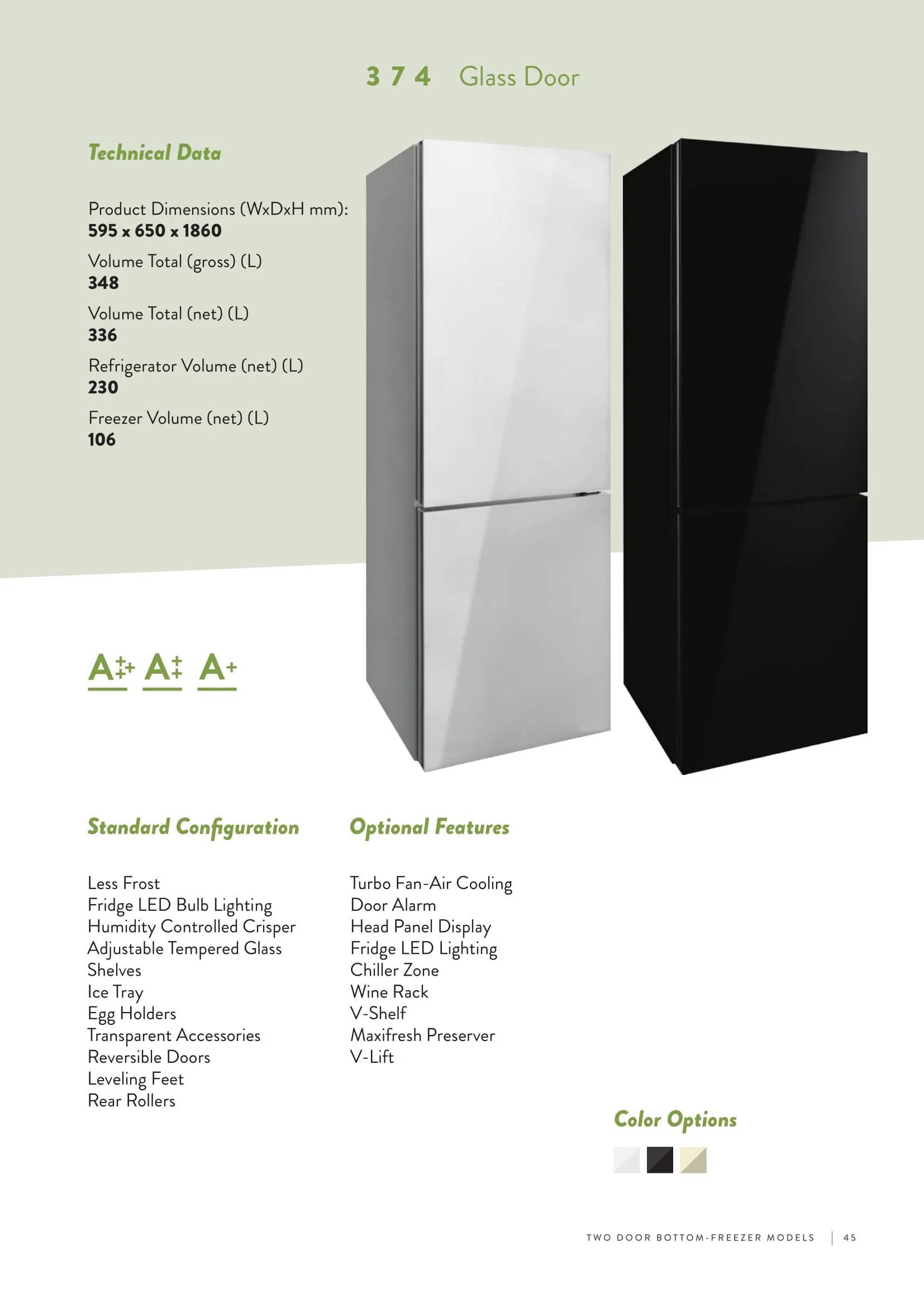 No-Frost Double Door Export Refrigerator (Tropical Climate) Model 148 — Major Appliances, Refrigeration & Consumer Electronics | COIDET & ATC