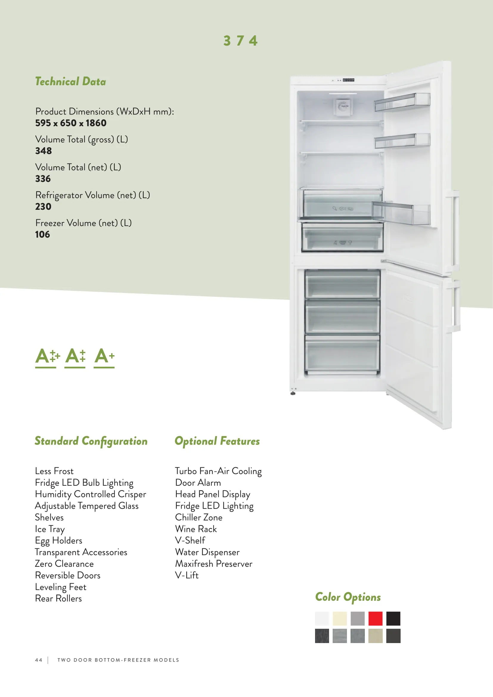 No-Frost Double Door Export Refrigerator (Tropical Climate) Model 67 — Major Appliances, Refrigeration & Consumer Electronics | COIDET & ATC
