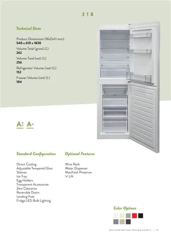 No-Frost Double Door Export Refrigerator (Tropical Climate) Model 36 — Major Appliances, Refrigeration & Consumer Electronics | COIDET & ATC