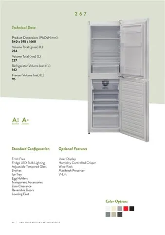 No-Frost Double Door Export Refrigerator (Tropical Climate) Model 20 — Major Appliances, Refrigeration & Consumer Electronics | COIDET & ATC
