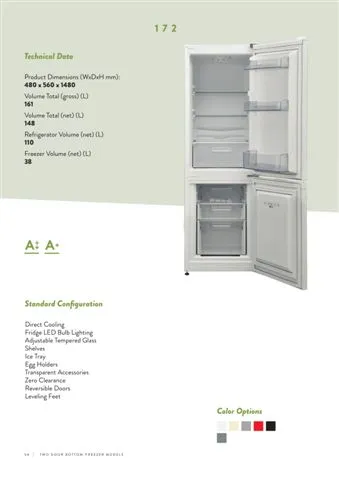 No-Frost Double Door Export Refrigerator (Tropical Climate) Model 106 — Major Appliances, Refrigeration & Consumer Electronics | COIDET & ATC