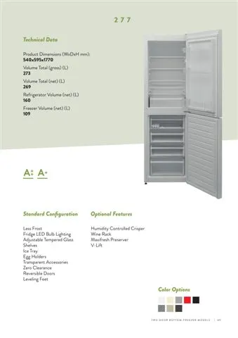No-Frost Double Door Export Refrigerator (Tropical Climate) Model 182 — Major Appliances, Refrigeration & Consumer Electronics | COIDET & ATC