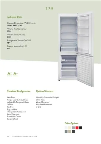 No-Frost Double Door Export Refrigerator (Tropical Climate) Model 140 — Major Appliances, Refrigeration & Consumer Electronics | COIDET & ATC