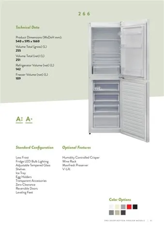 No-Frost Double Door Export Refrigerator (Tropical Climate) Model 46 — Major Appliances, Refrigeration & Consumer Electronics | COIDET & ATC