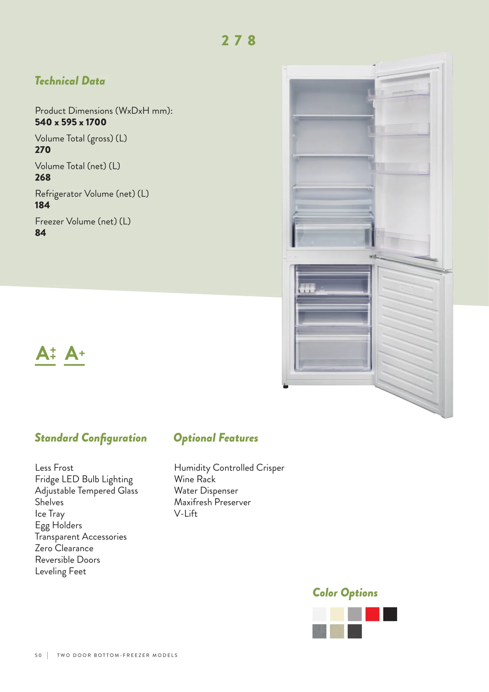 No-Frost Double Door Export Refrigerator (Tropical Climate) Model 156 — Major Appliances, Refrigeration & Consumer Electronics | COIDET & ATC