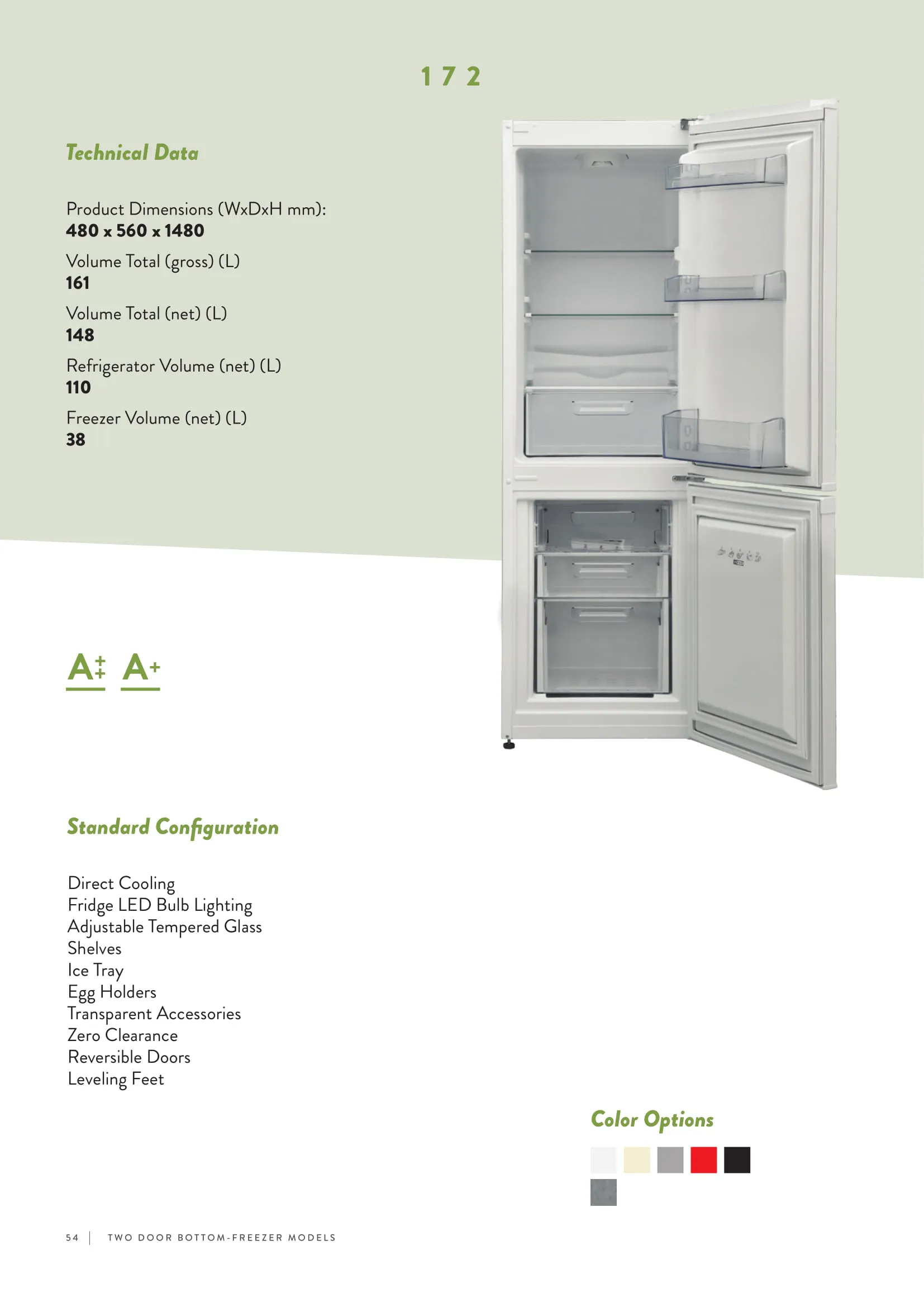 No-Frost Double Door Export Refrigerator (Tropical Climate) Model 53 — Major Appliances, Refrigeration & Consumer Electronics | COIDET & ATC