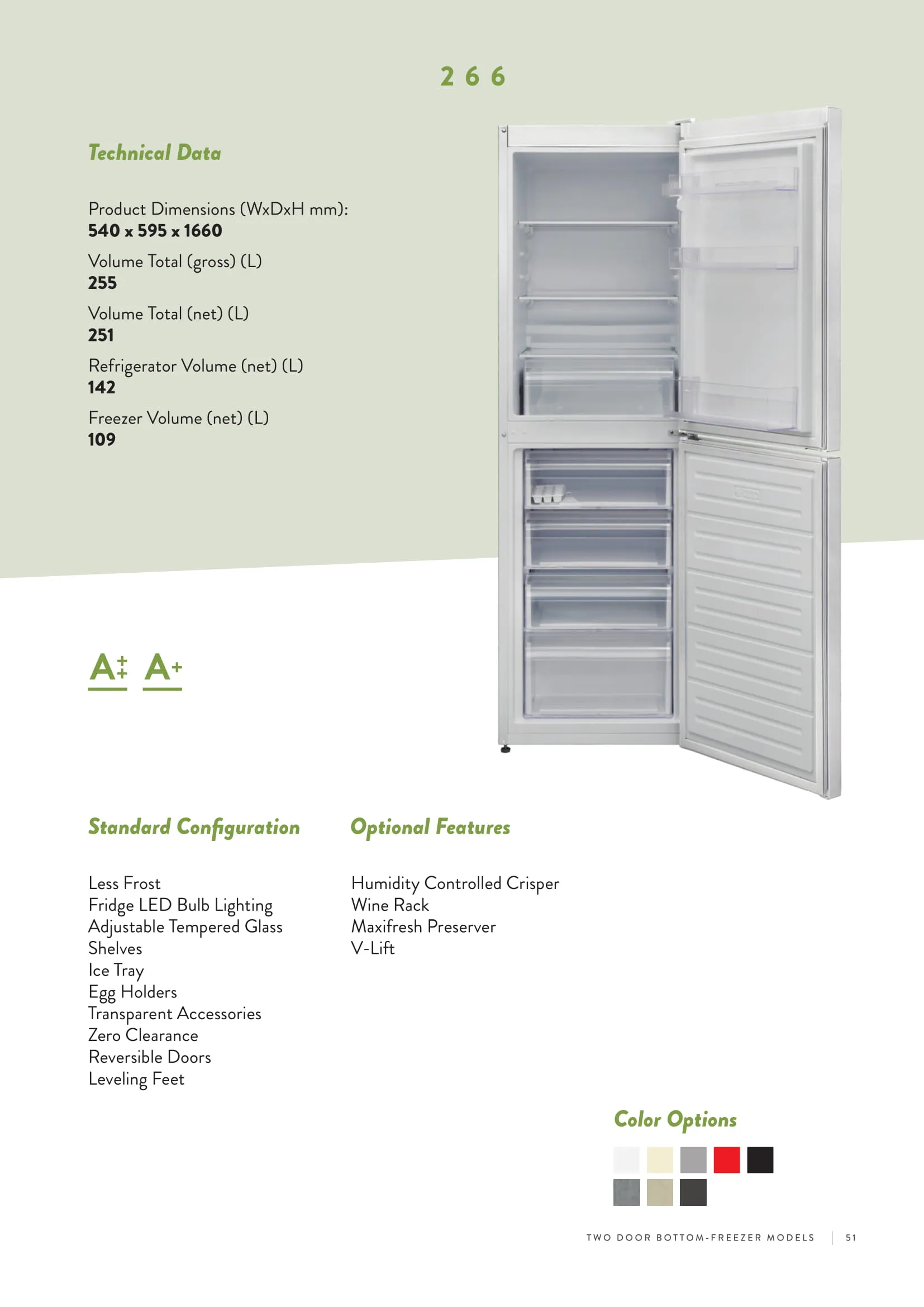 No-Frost Double Door Export Refrigerator (Tropical Climate) Model 78 — Major Appliances, Refrigeration & Consumer Electronics | COIDET & ATC