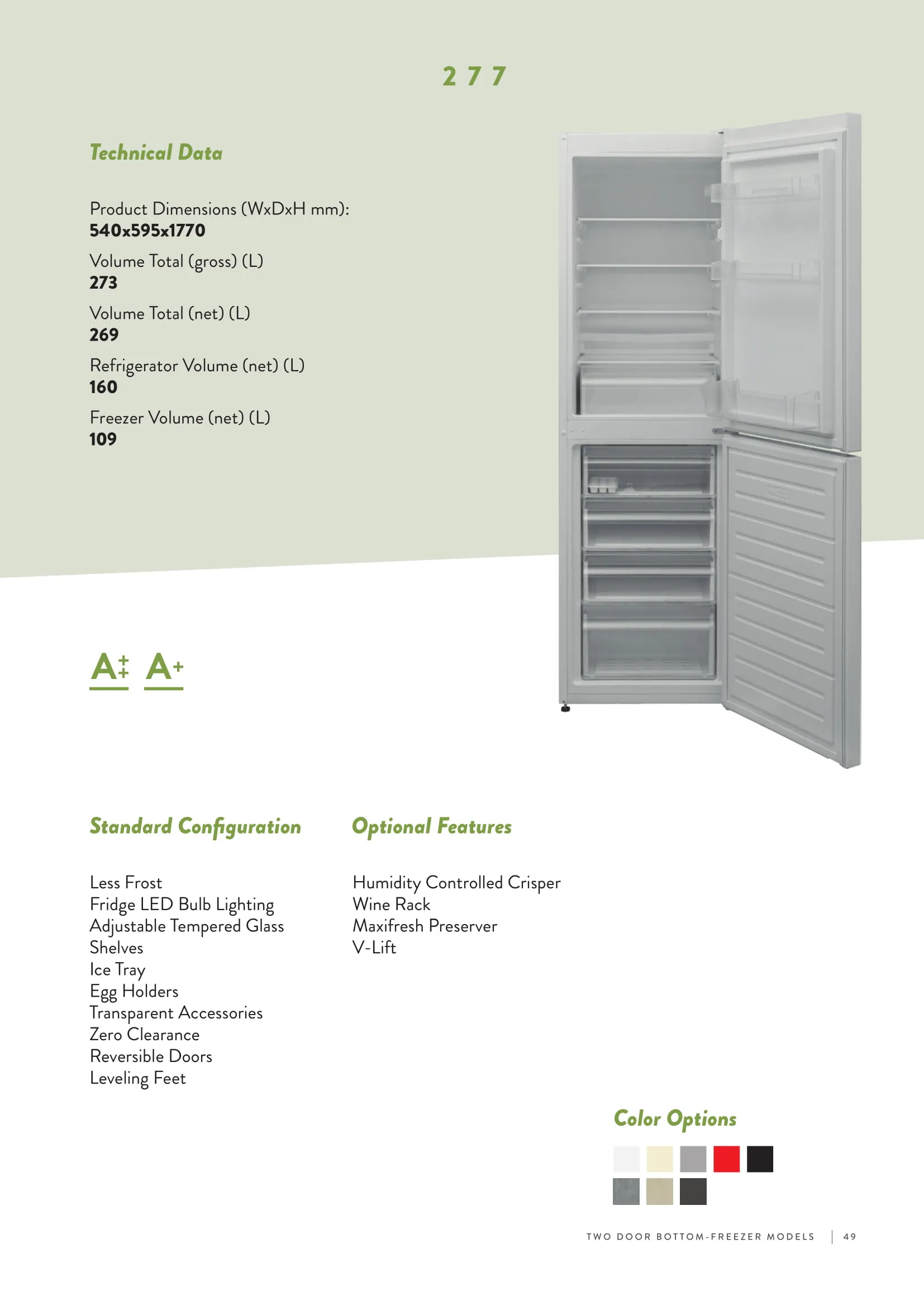 No-Frost Double Door Export Refrigerator (Tropical Climate) Model 23 — Major Appliances, Refrigeration & Consumer Electronics | COIDET & ATC