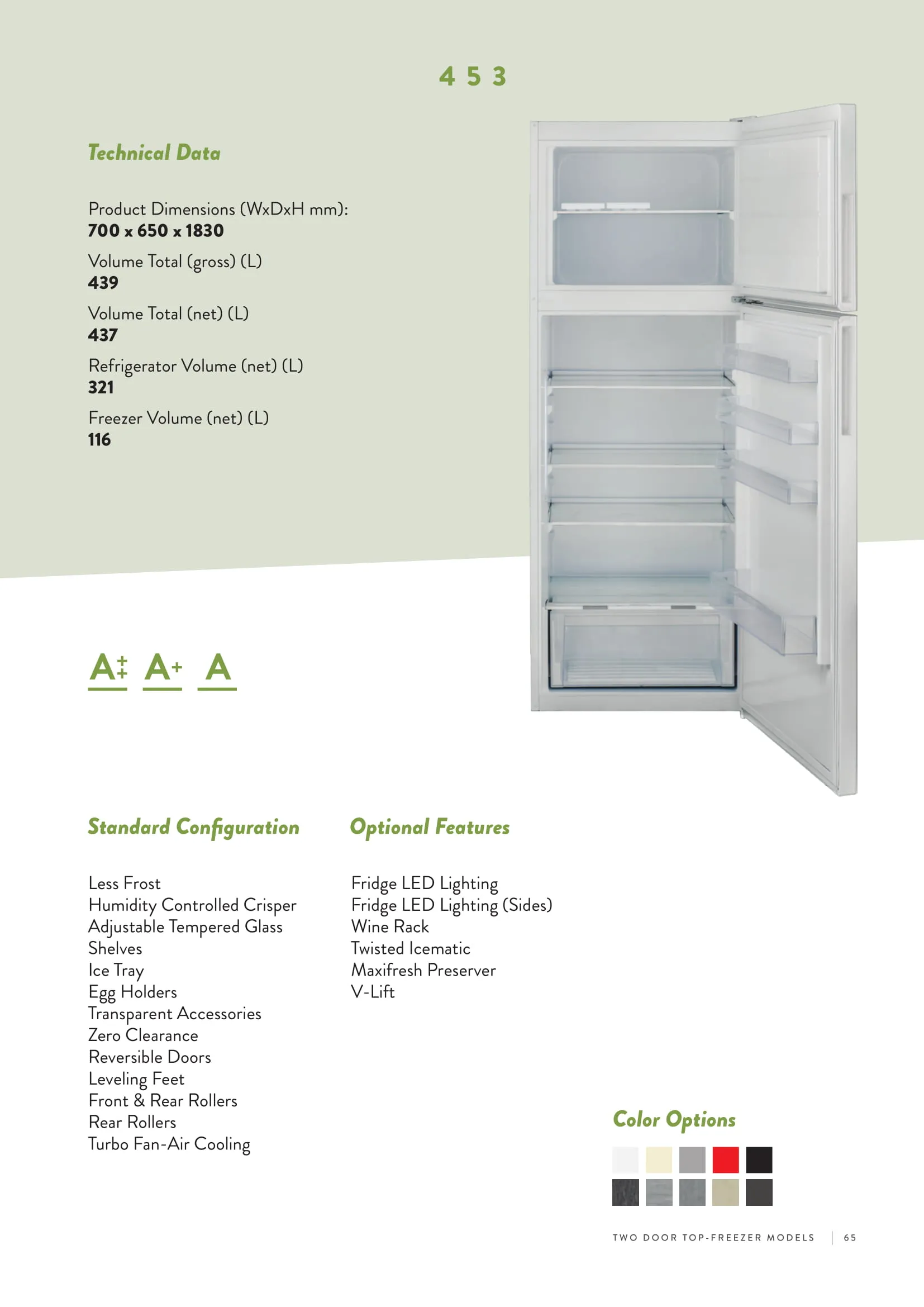 No-Frost Double Door Export Refrigerator (Tropical Climate) Model 21 — Major Appliances, Refrigeration & Consumer Electronics | COIDET & ATC