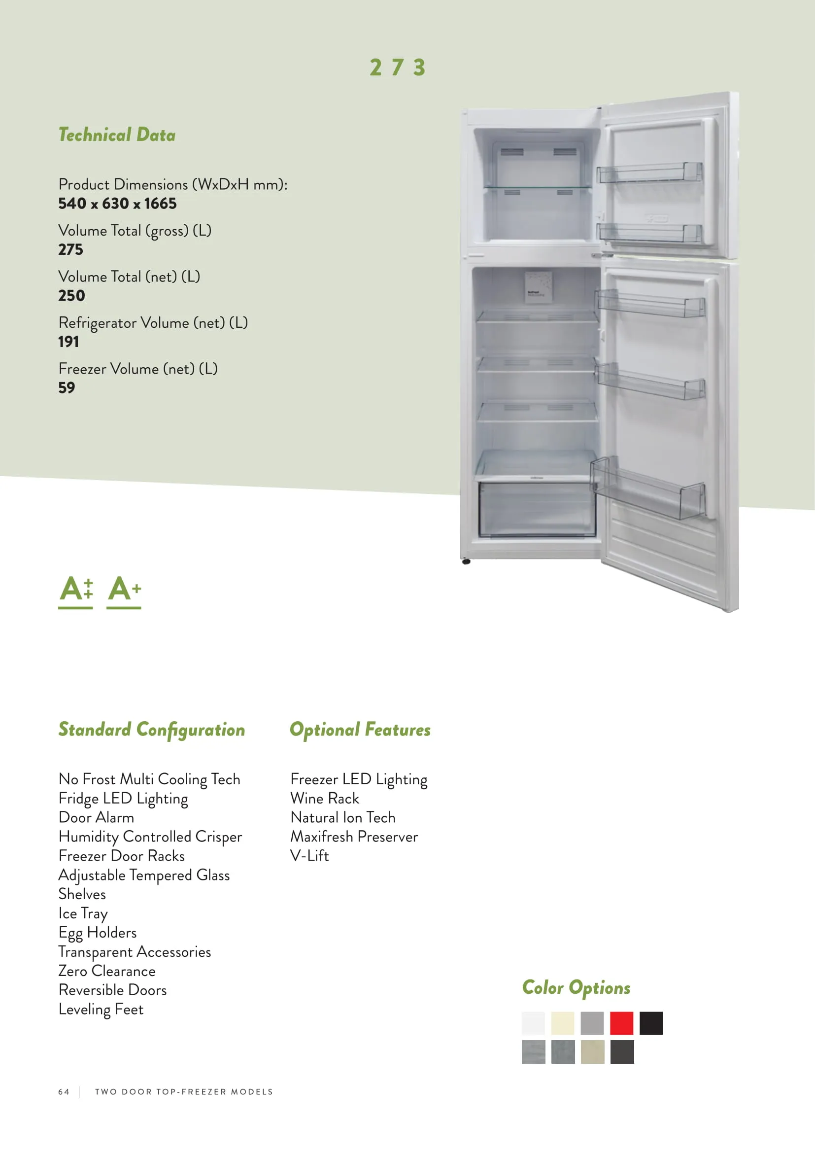No-Frost Double Door Export Refrigerator (Tropical Climate) Model 123 — Major Appliances, Refrigeration & Consumer Electronics | COIDET & ATC