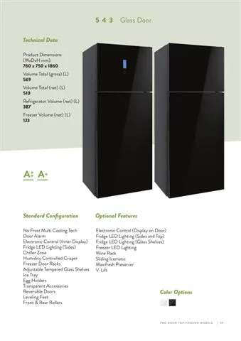No-Frost Double Door Export Refrigerator (Tropical Climate) Model 139 — Major Appliances, Refrigeration & Consumer Electronics | COIDET & ATC
