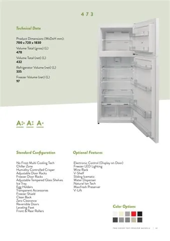 No-Frost Double Door Export Refrigerator (Tropical Climate) Model 69 — Major Appliances, Refrigeration & Consumer Electronics | COIDET & ATC