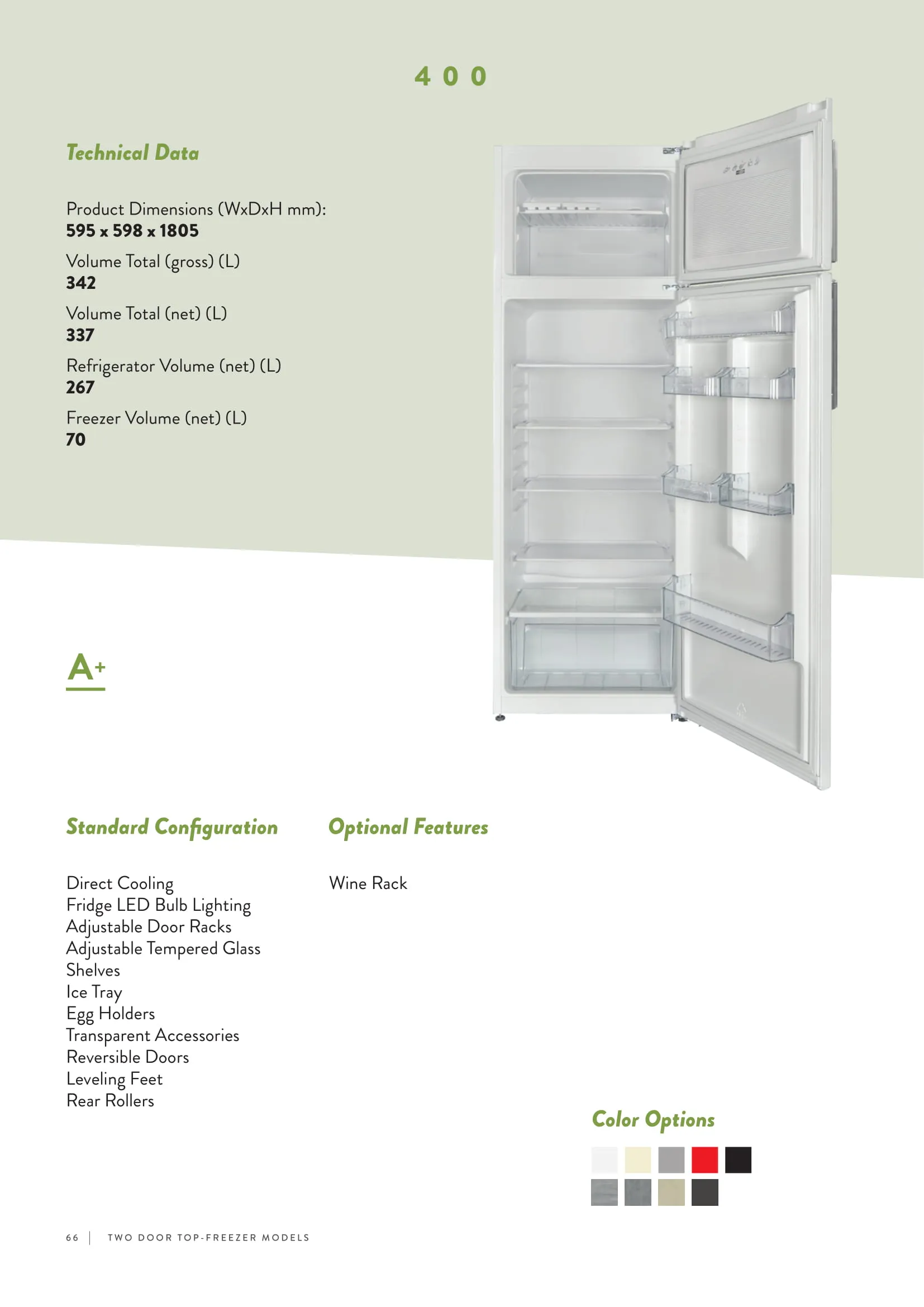 No-Frost Double Door Export Refrigerator (Tropical Climate) Model 59 — Major Appliances, Refrigeration & Consumer Electronics | COIDET & ATC