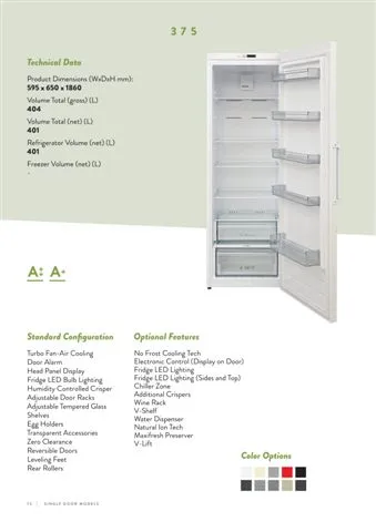 No-Frost Double Door Export Refrigerator (Tropical Climate) Model 192 — Major Appliances, Refrigeration & Consumer Electronics | COIDET & ATC