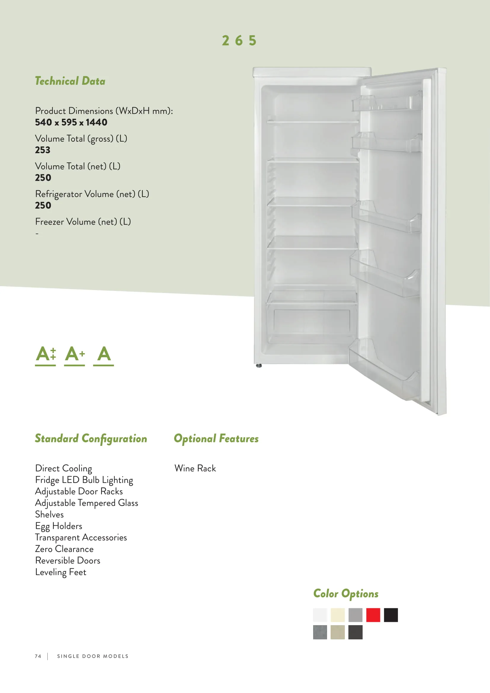 No-Frost Double Door Export Refrigerator (Tropical Climate) Model 110 — Major Appliances, Refrigeration & Consumer Electronics | COIDET & ATC