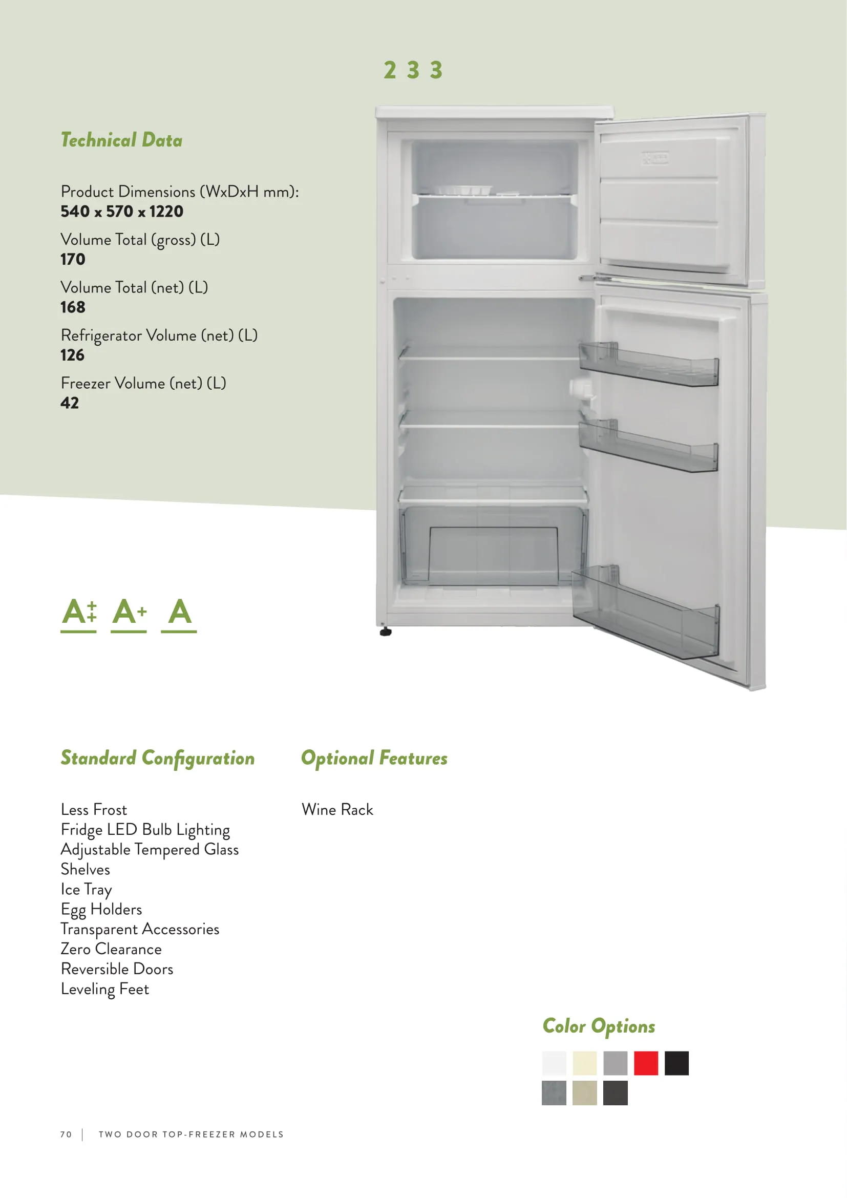 No-Frost Double Door Export Refrigerator (Tropical Climate) Model 29 — Major Appliances, Refrigeration & Consumer Electronics | COIDET & ATC