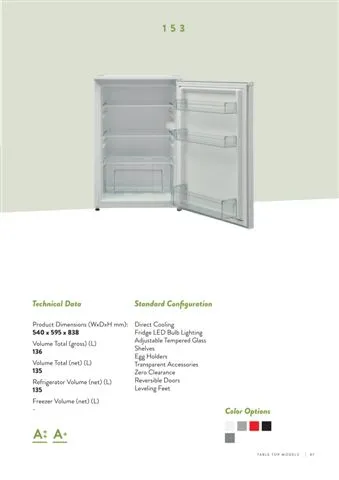 No-Frost Double Door Export Refrigerator (Tropical Climate) Model 107 — Major Appliances, Refrigeration & Consumer Electronics | COIDET & ATC