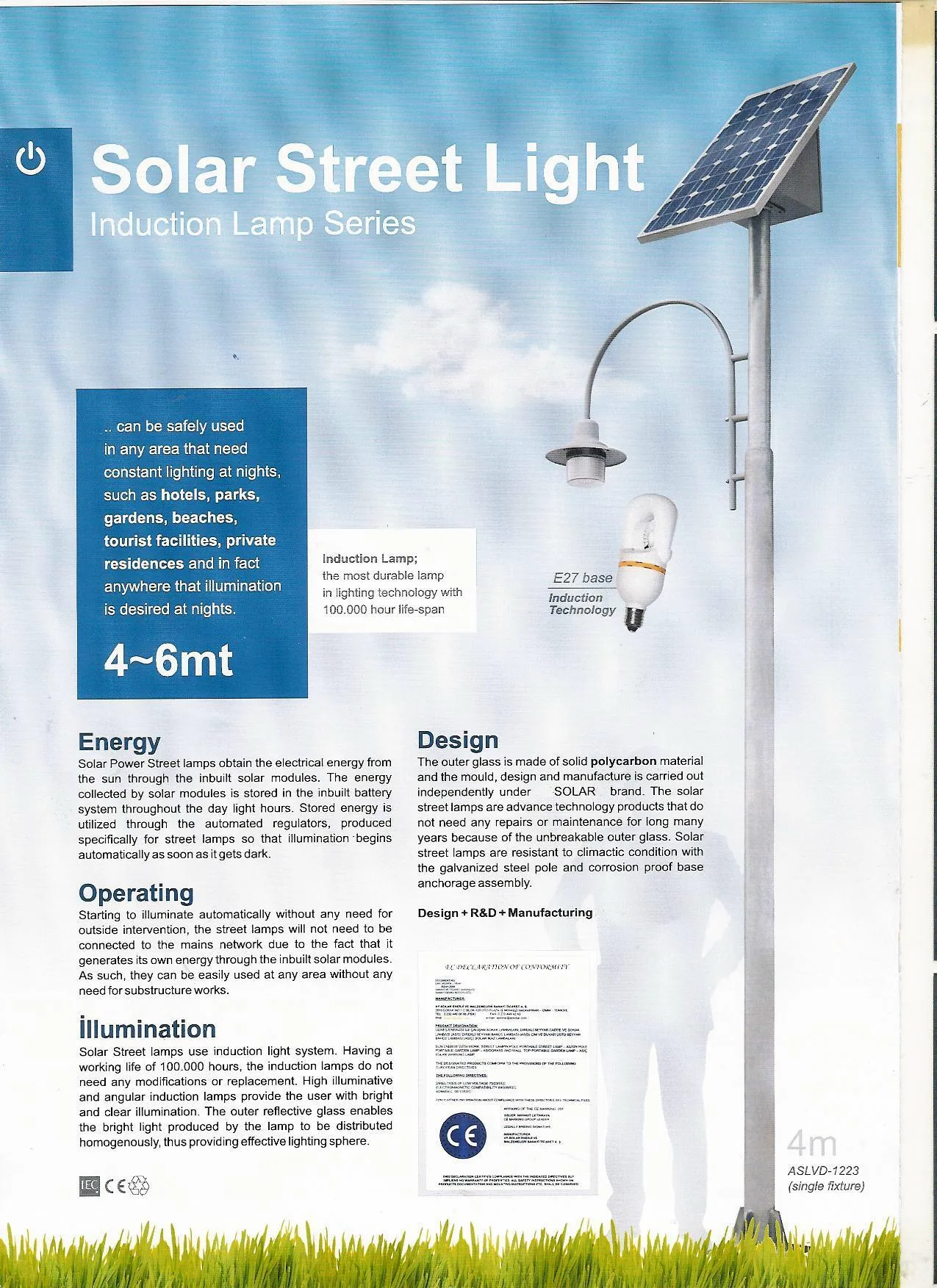 All-in-One Integrated Solar LED Street Light (Lithium Battery) Model SSL-01 — Solar Energy Systems, SPS Power Packs & Lighting | COIDET & ATC