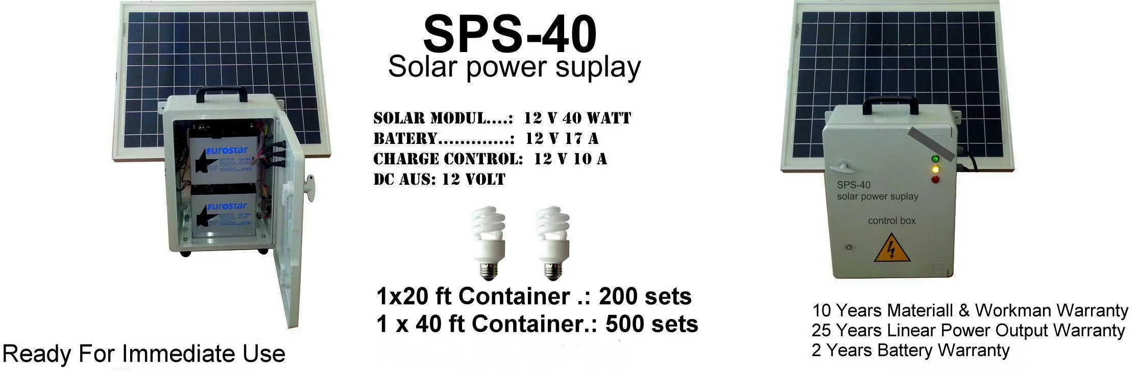 SPS-40 Standalone Solar Power Generator & Lighting Kit Model 4 — Solar Energy Systems, SPS Power Packs & Lighting | COIDET & ATC