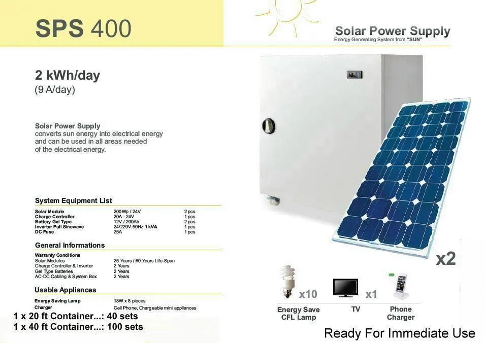 SPS-400 Standalone Solar Power Generator & Lighting Kit Model 10 — Solar Energy Systems, SPS Power Packs & Lighting | COIDET & ATC