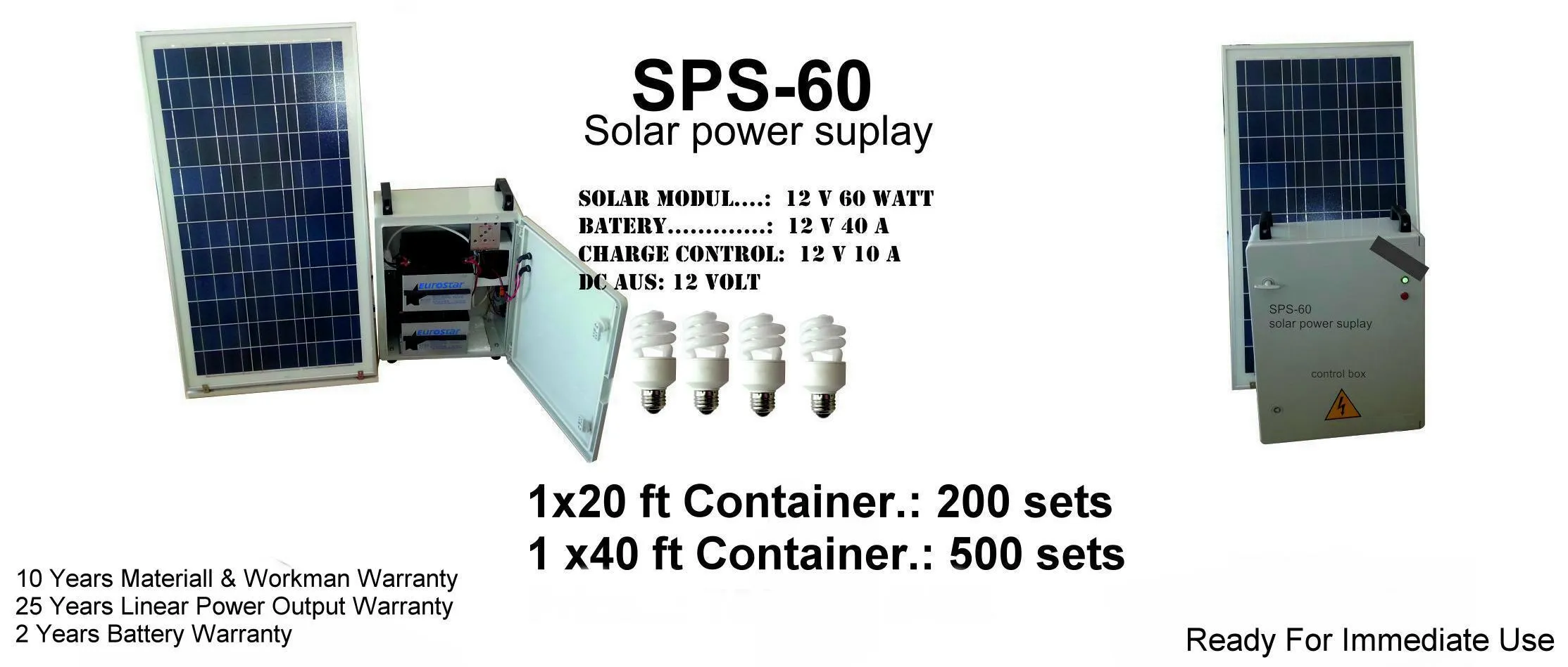 SPS-60 Standalone Solar Power Generator & Lighting Kit Model 14 — Solar Energy Systems, SPS Power Packs & Lighting | COIDET & ATC