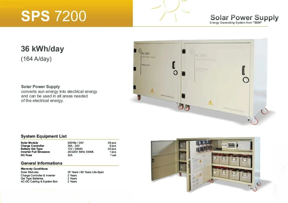 SPS-7200 Standalone Solar Power Generator & Lighting Kit Model 6 — Solar Energy Systems, SPS Power Packs & Lighting | COIDET & ATC