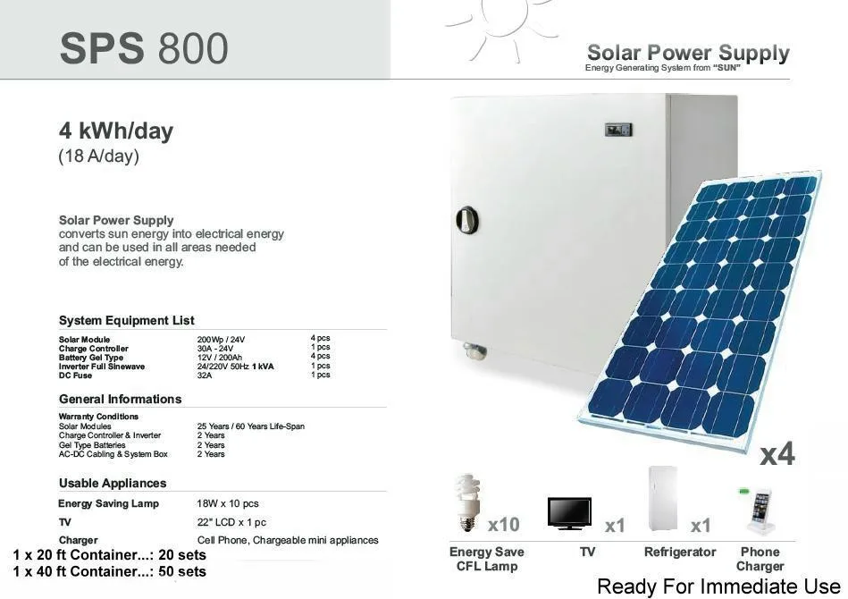 SPS-800 Standalone Solar Power Generator & Lighting Kit Model 12 — Solar Energy Systems, SPS Power Packs & Lighting | COIDET & ATC