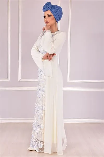 3D Floral Applique Mermaid Evening Gown Beya — Export Series 64 — Women's Fashion, Evening Gowns, Modest Wear & Hajj Clothing | COIDET & ATC