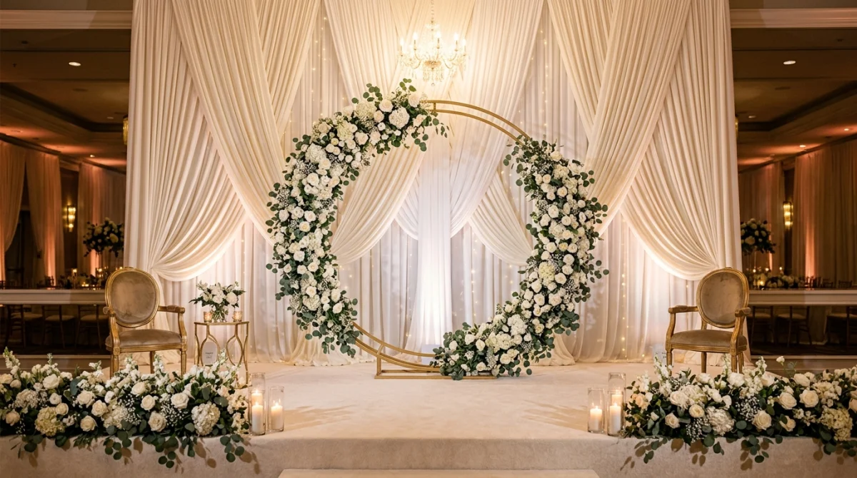 Stage Backdrop & Floral Arch Systems — Wedding, Banquet & Event Decoration Equipment | COIDET & ATC