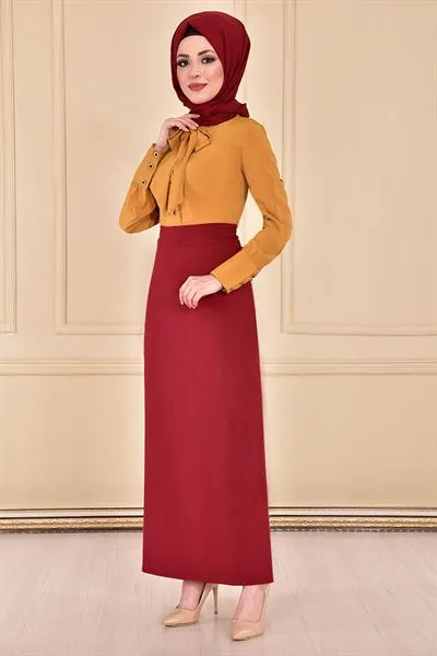 Tie-Neck Blouse Mustard Yellow Asm1052 — Export Series 1 — Women's Fashion, Evening Gowns, Modest Wear & Hajj Clothing | COIDET & ATC