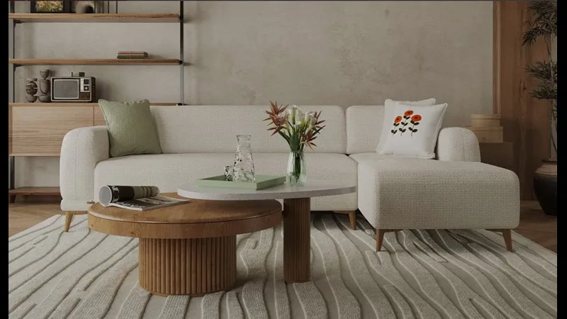 L-Shape Corner Sofa Bed with Storage